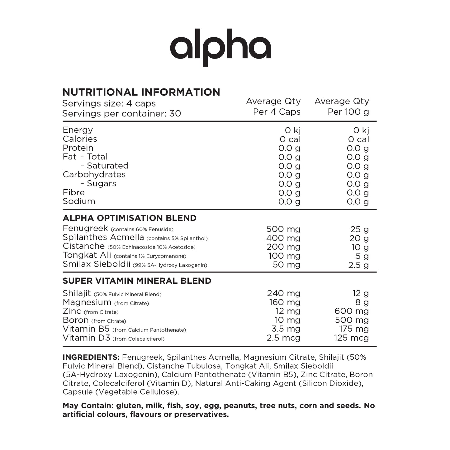 ALPHA SWITCH - 120 capsules