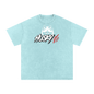 Acid Wash Oversize Half Head T-Shirt
