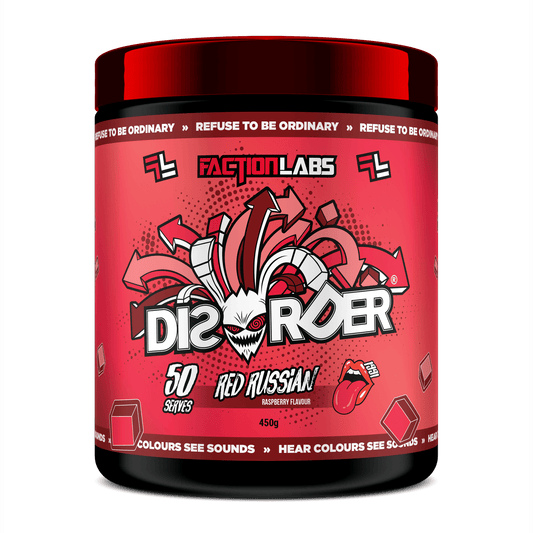 Disorder Original - 50 serves / 450g - RED RUSSIAN (Raspberry)