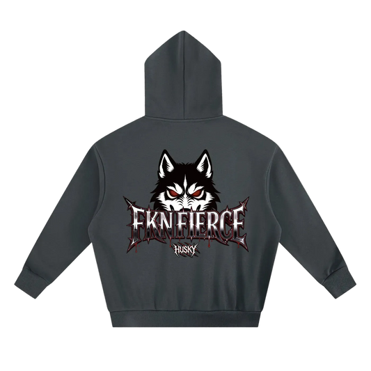 FknFierce Fleeced Hoodie Wolf Grey