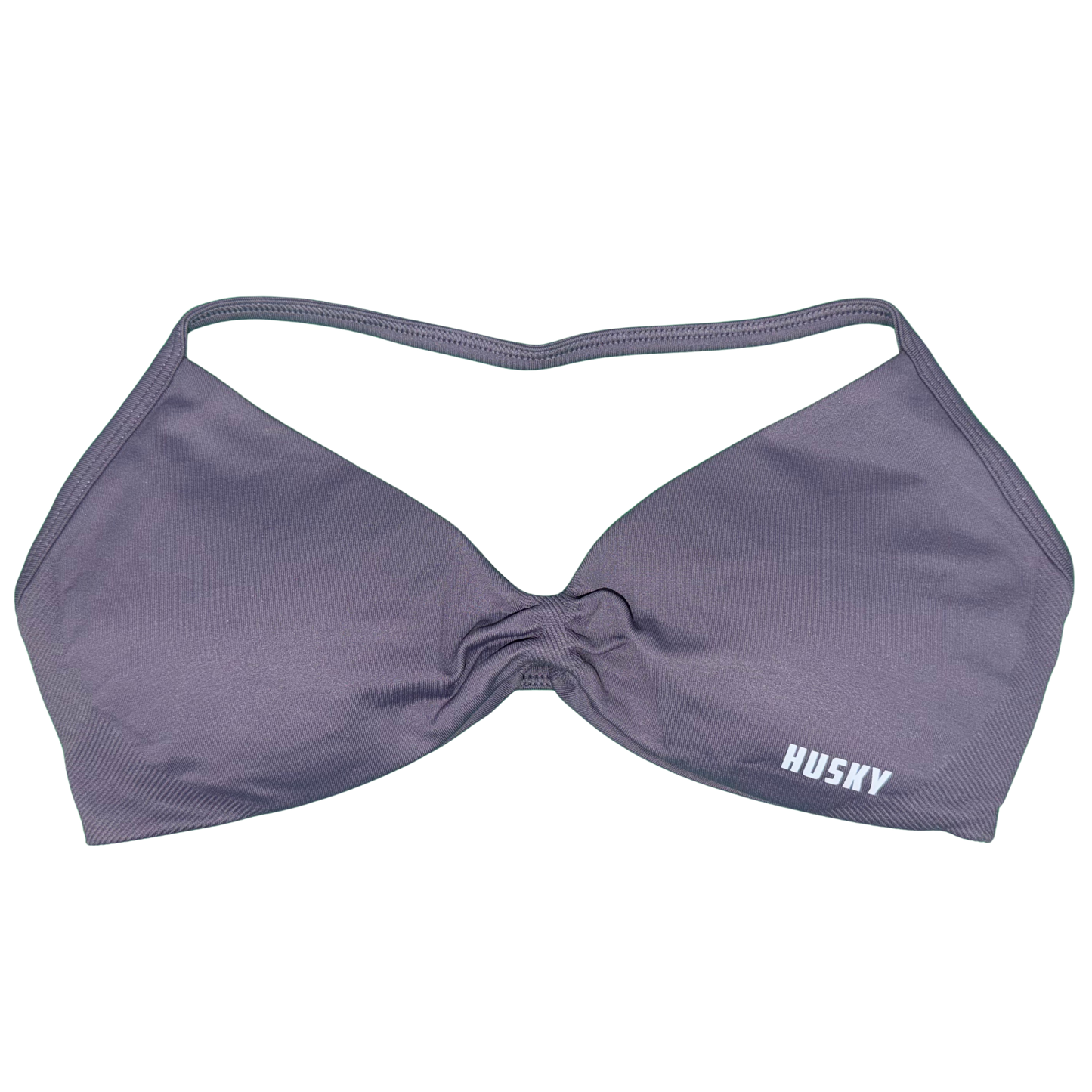 Aurora Strappy Halter Bra Wolf Grey