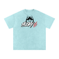 Acid Wash Oversize Half Head T-Shirt
