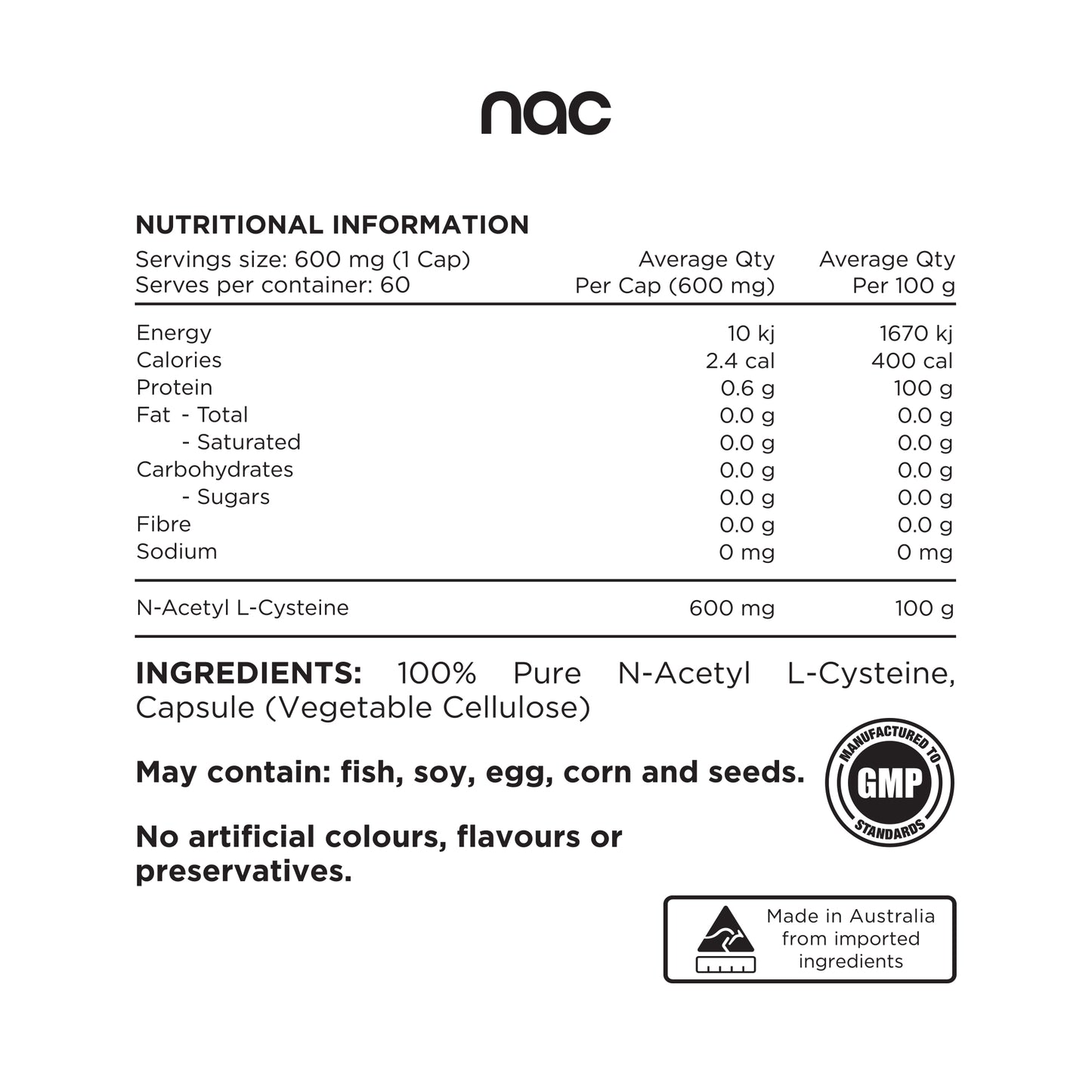 ESSENTIALS NAC N-Acetyl L-Cysteine - 150 serve