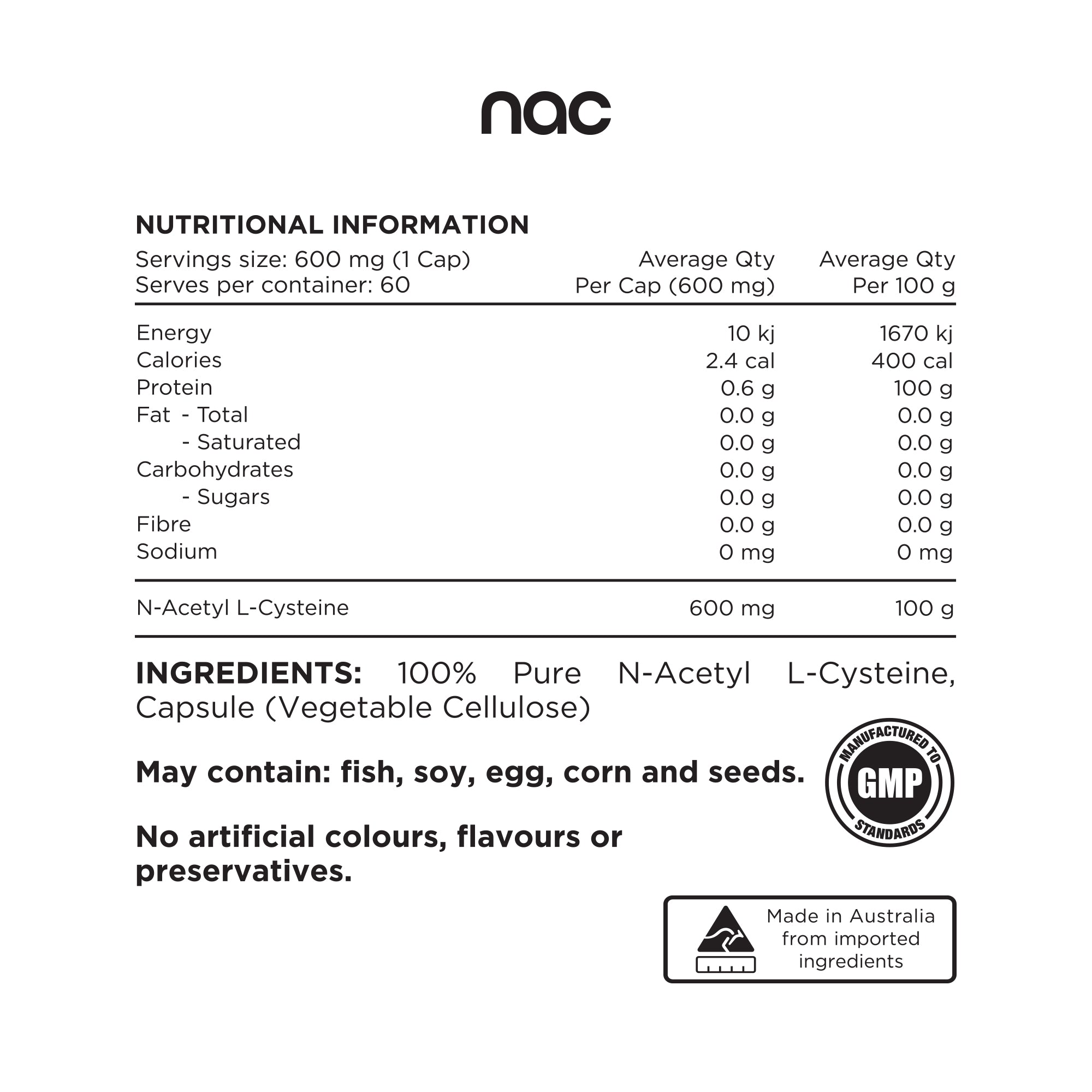 NAC N-Acetyl L-Cysteine - 150 serve