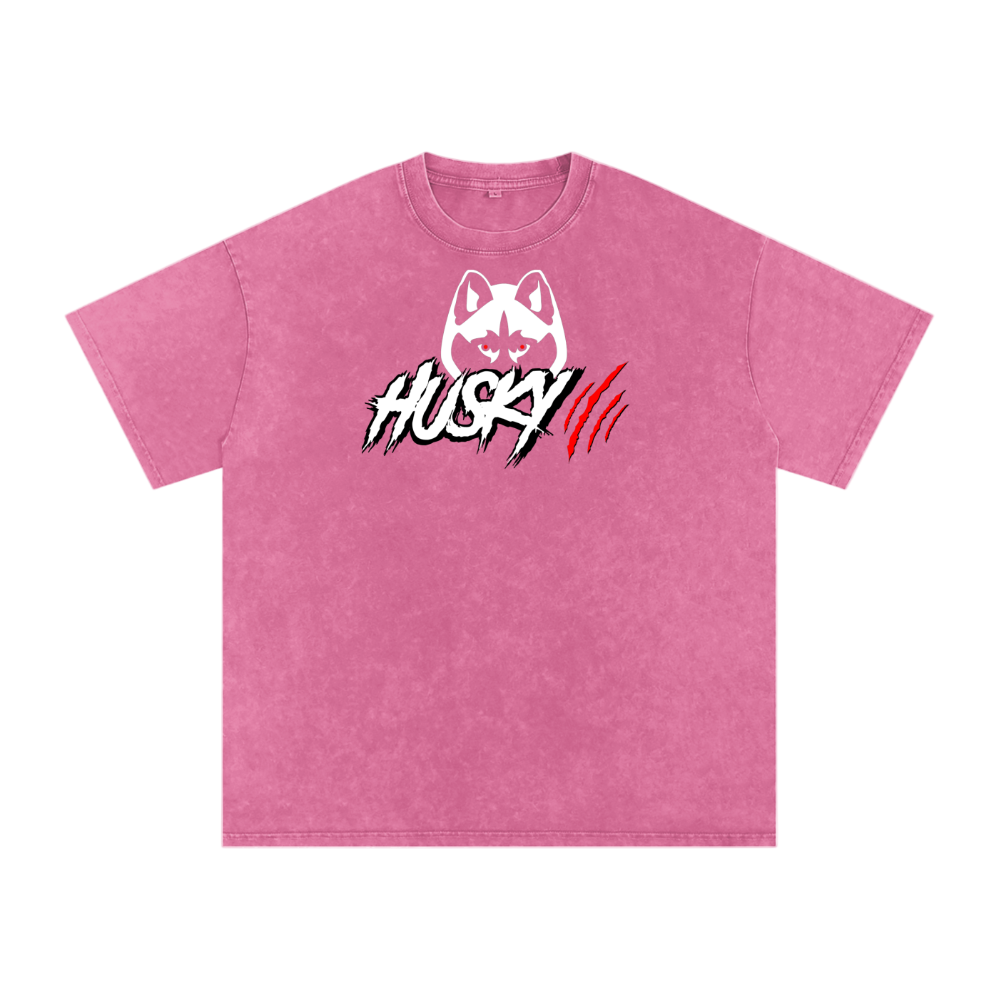 Acid Wash Oversize Half Head T-Shirt