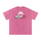 Acid Wash Oversize Half Head T-Shirt