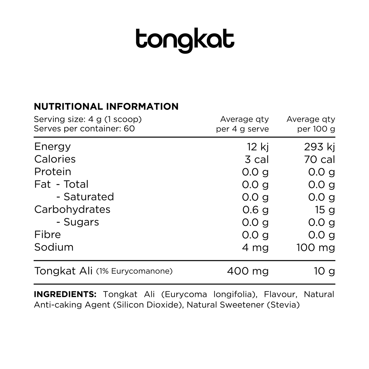 ESSENTIALS Tongkat Ali Powder – Paradise Fruit – 240 g (60 serve)