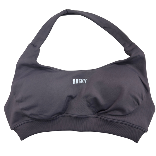 Aurora Crop Halter Bra Wolf Grey