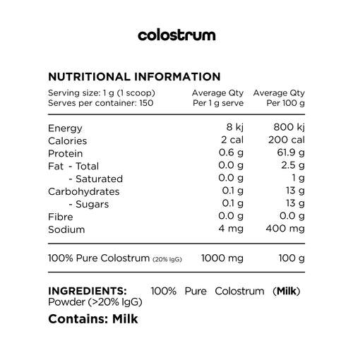 100% PURE COLOSTRUM - 150G