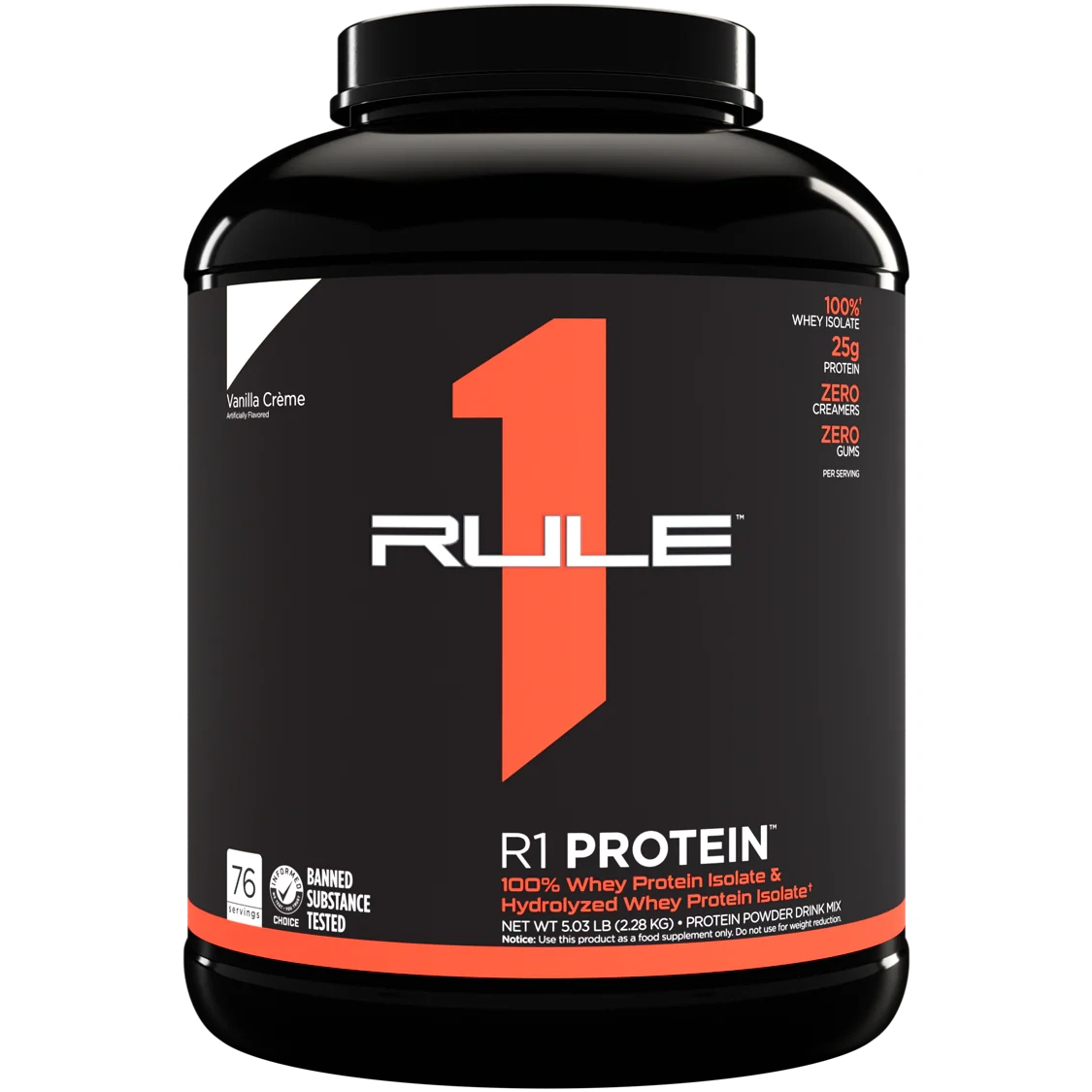 R1 PROTEIN - 76 SERVE - VANILLA CREME - 5.03LB