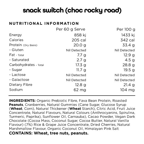 SNACK SWITCH - CHOC ROCKY ROAD - 12 BAR BOX