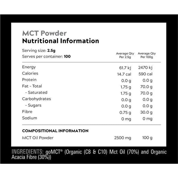 ESSENTIALS - MCT Oil Powder - 100 serve